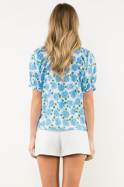 THML Puff Sleeve Flower Print top