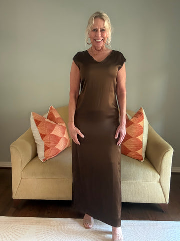 BYU Raso Stretch Maxi Dress