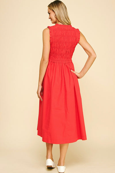 PINCH Smocked Double Tie Front Dress