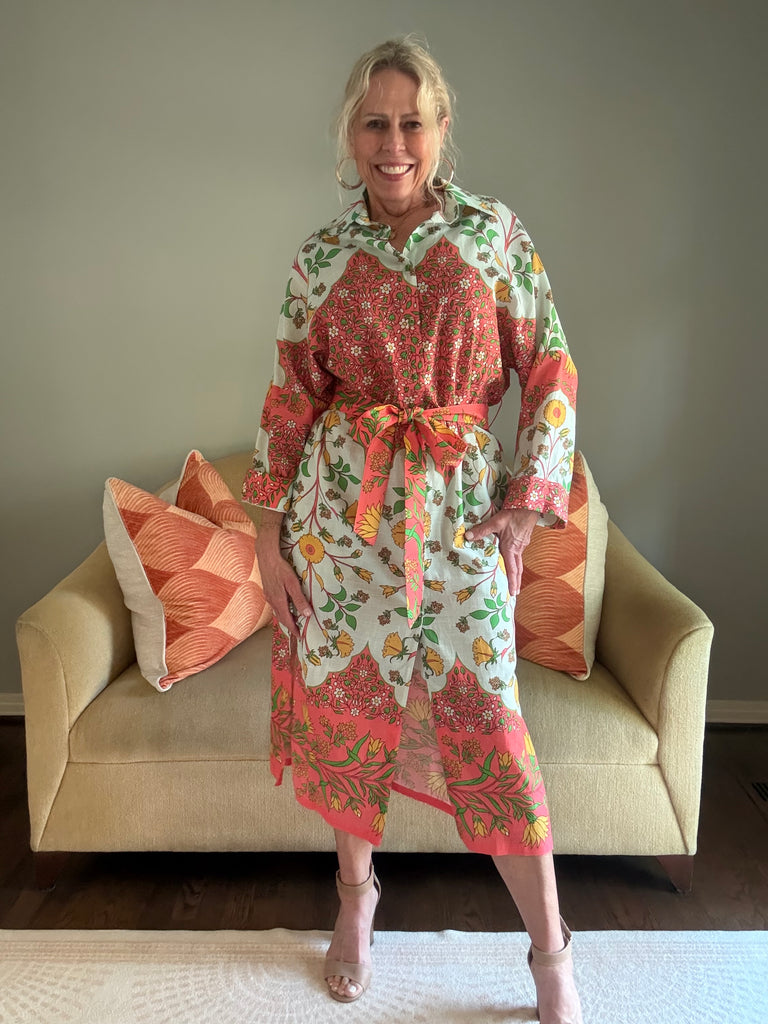 Uncle Frank Bordered Shirt Dress