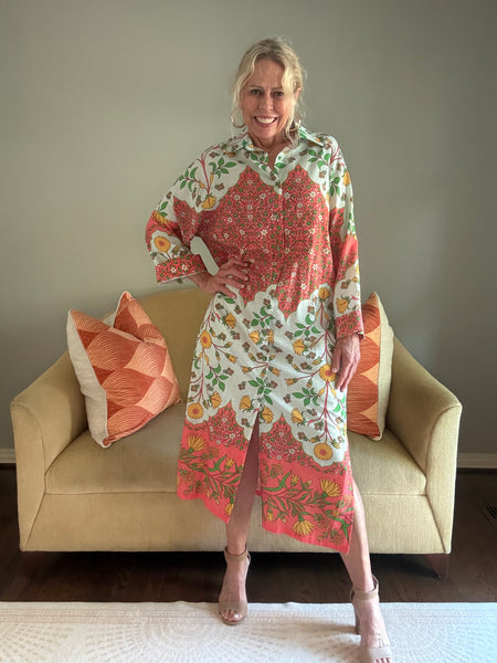 Uncle Frank Bordered Shirt Dress
