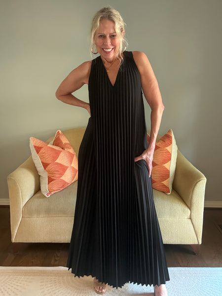 BYU Color-Blocked Pleated Maxi