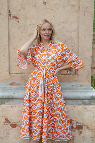 Isla Payal Cap Medallion Midi Dress