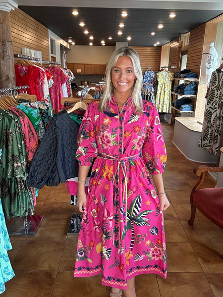 Maude Vivante Remi Dress [raspberry bloom]