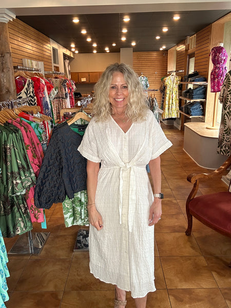 FRNCH Chryslaine Tie Front Dress