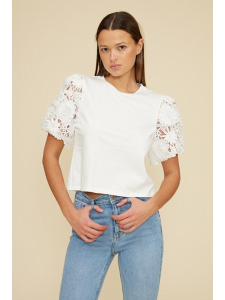 Lucy Paris Avi Lace Sleeve Top