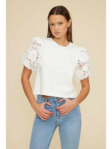 Lucy Paris Avi Lace Sleeve Top