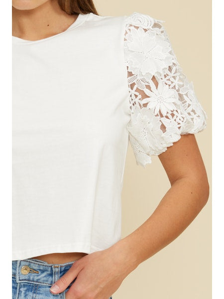 Lucy Paris Avi Lace Sleeve Top