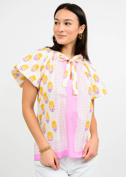 Ivy Jane Border Block Print Top