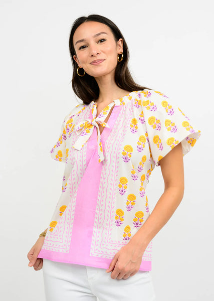 Ivy Jane Border Block Print Top