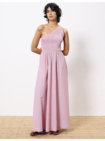 FRNCH One Shoulder Smocked Maxi Dress