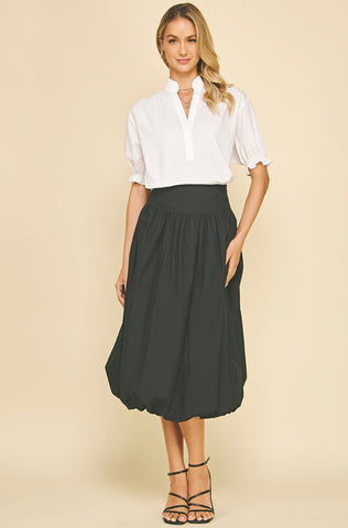 PINCH Bubble Midi Skirt [black]