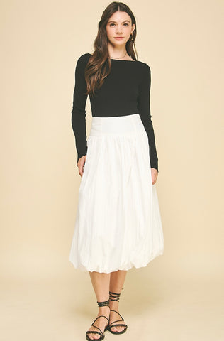 PINCH Bubble Midi Skirt [white]