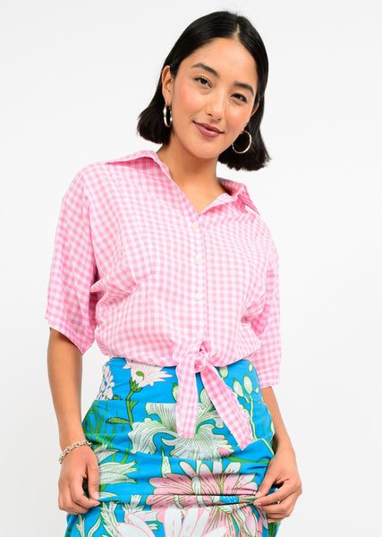 Ivy Jane Gingham Check Tie Front
