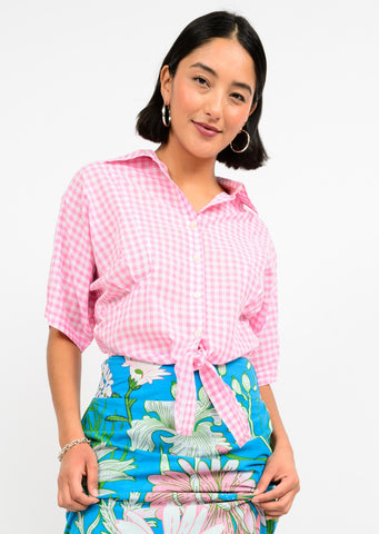 Ivy Jane Gingham Check Tie Front