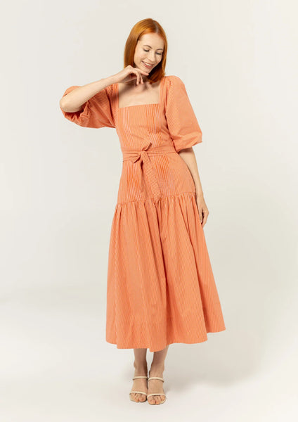 Bel Kazan Emilia Dress [coral stripe]