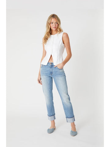 Level 99 Jessie High Waist Wide Cuff Ankle Length Jean [vintage blue]