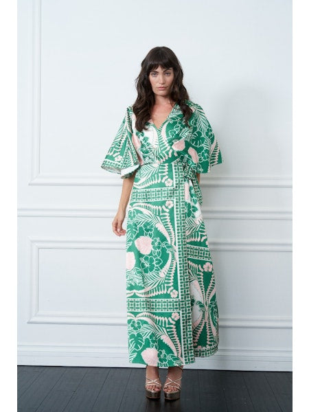 Ciebon Two Tone Print Wrap Maxi