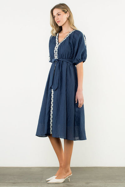 THML Puff Sleeve Midi Dress