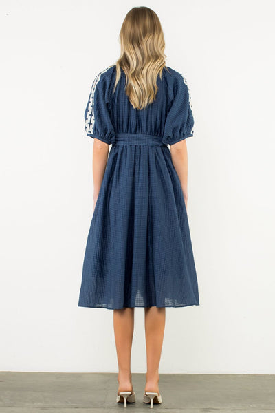 THML Puff Sleeve Midi Dress