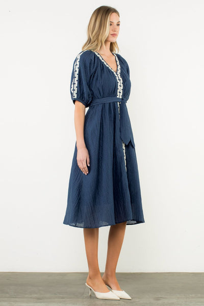THML Puff Sleeve Midi Dress