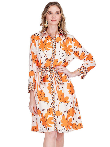 Jade Contrast Shirtdress