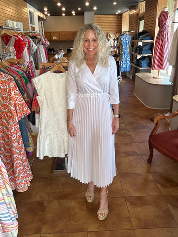 BYU Pleated Cross Top Dress