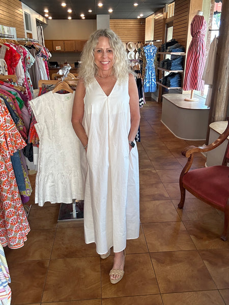 THML Puff Sleeve Abstract Dress