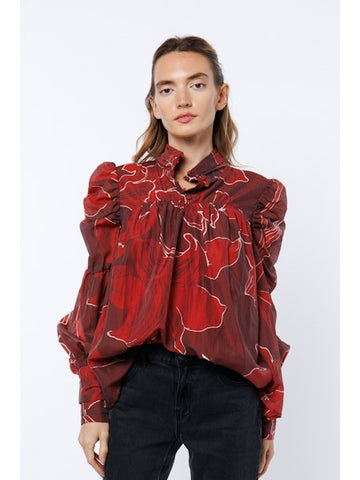 Ciebon High Neck Floral Top
