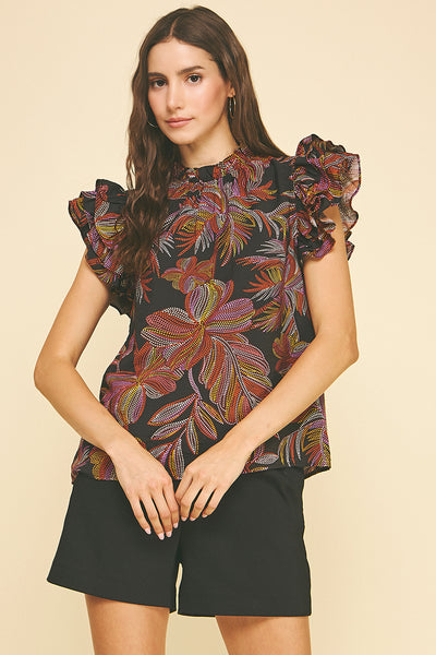 PINCH Ruffled Sleeve Blouse