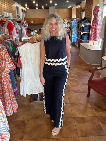 PINCH Oversized Side Rickrack Wide Leg Pant