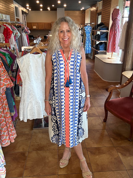 THML Smocked Waist Floral Print Dress