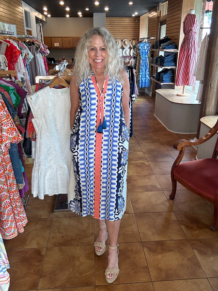 THML Smocked Waist Floral Print Dress
