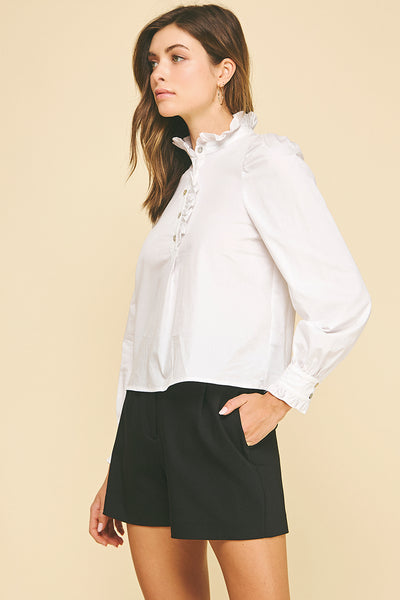 PINCH Ruffle Mock Neck Top