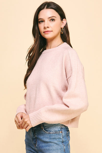 PINCH Cropped Sweater Top [pink]