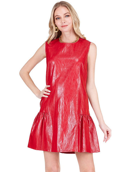 Joy Joy Flounced Hem Sleeveless Dress