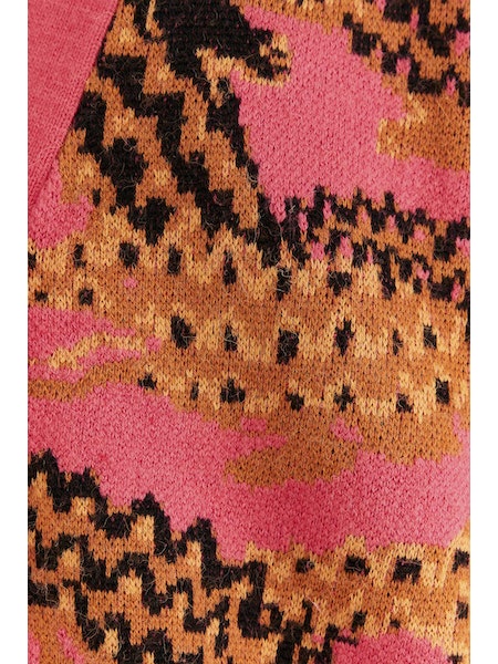 Farm Rio Croco Pink Knit Cardigan