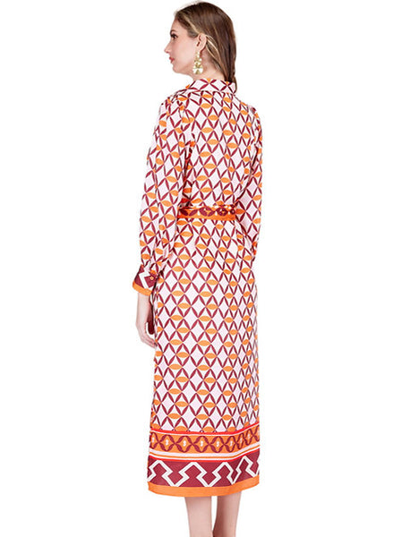 Jade Split Neck Collared Maxi