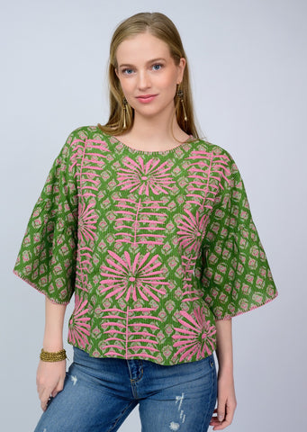 Sister Mary Elena Embroidered Top