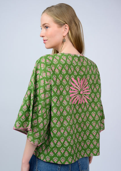 Sister Mary Elena Embroidered Top