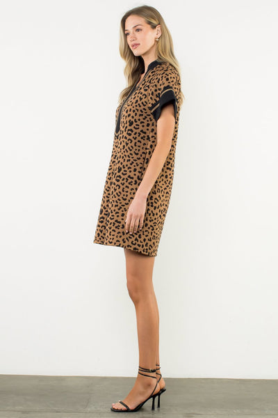 THML Short Sleeve Cheetah Dress