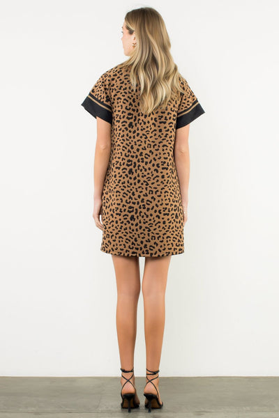 THML Short Sleeve Cheetah Dress