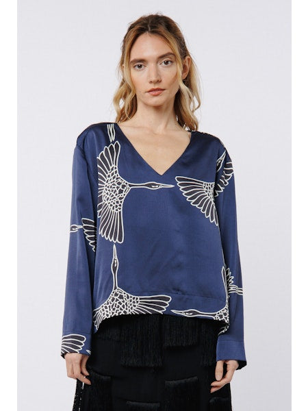 Ciebon Bird Print Blouse