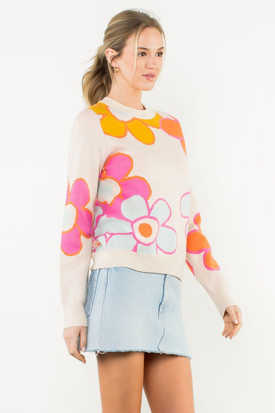 THML Knit Flower Sweater
