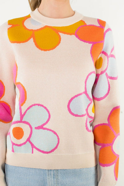 THML Knit Flower Sweater