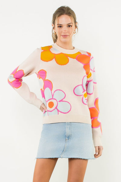 THML Knit Flower Sweater