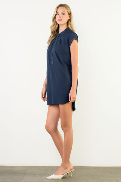 THML Cap Sleeve Stitched Pocket Dress