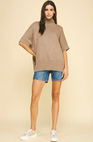 PINCH Turtleneck Short Sleeve Sweater