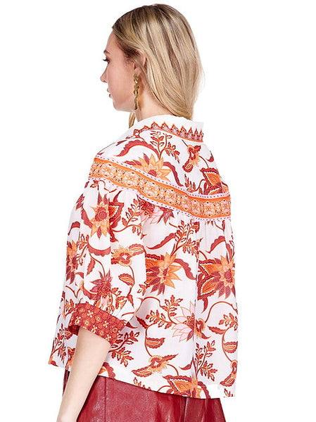 Joy Joy Round Yoke Blouse