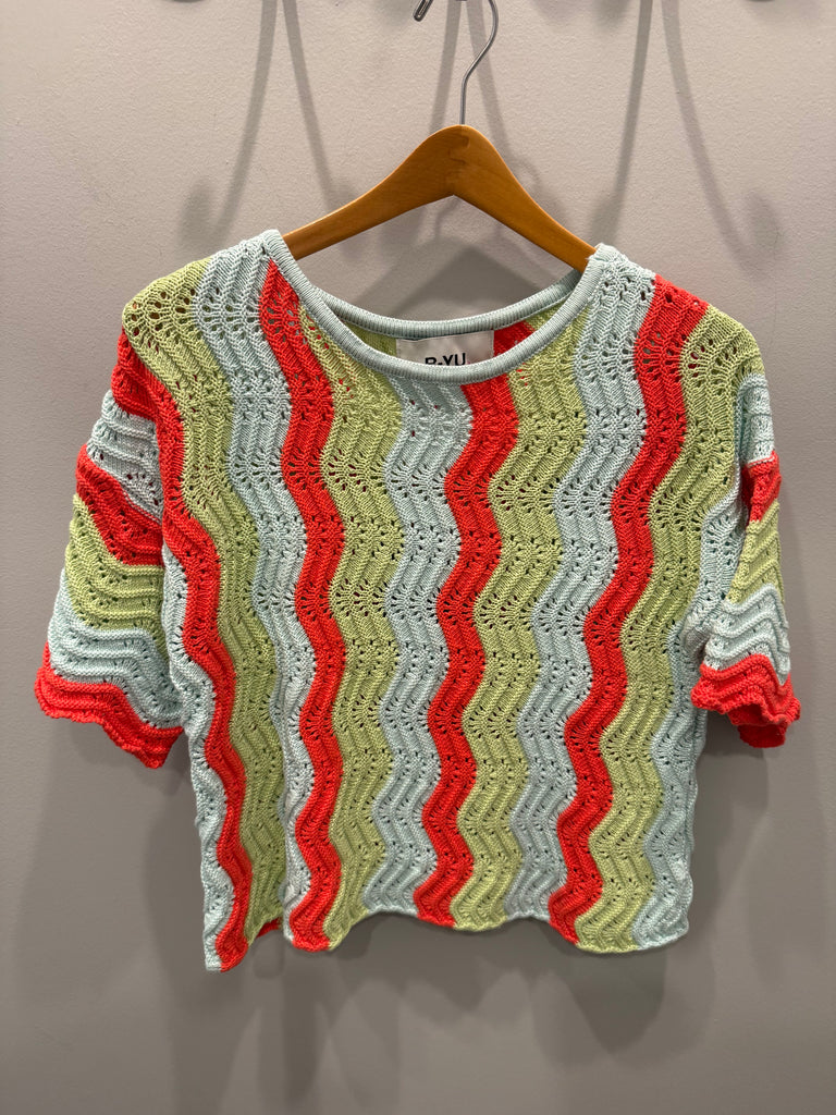 BYU Celeste Short Sleeve Summer Sweater